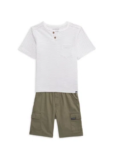LUCKY BRAND BABY BOY'S & LITTLE BOY'S 2-PIECE COTTON HENLEY & SHORTS SET