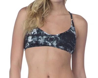 LUCKY BRAND BRALETTE BIKINI TOP IN GLOBAL TIE DYE