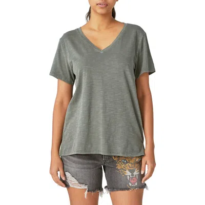 LUCKY BRAND LUCKY BRAND CLASSIC V-NECK COTTON BLEND T-SHIRT