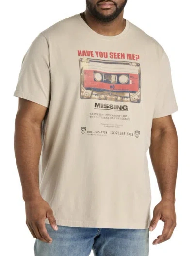 LUCKY BRAND JEANS LUCKY BRAND JEANS BIG & TALL  MISSING CASSETTE TAPE GRAPHIC TEE