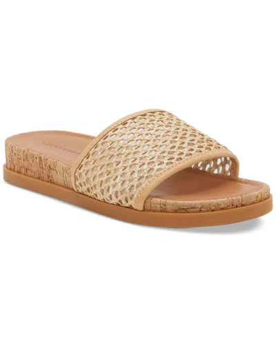 LUCKY BRAND WOMEN'S DYLINA CORK PLATFORM SLIDE SANDALS