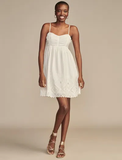 LUCKY BRAND WOMEN'S POPLIN CUTOUT MINI DRESS