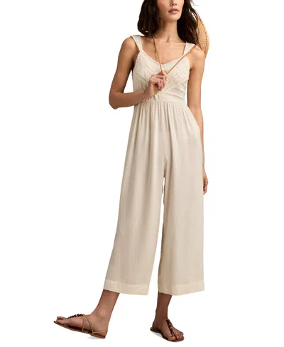 LUCKY BRAND WOMEN'S RUCHED LACE WIDE-LEG JUMPSUIT