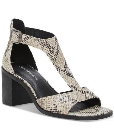 LUCKY BRAND WOMEN'S SABENI T-STRAP BLOCK-HEEL CITY SANDALS