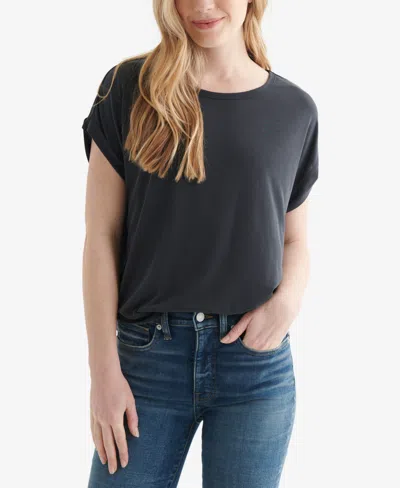 LUCKY BRAND WOMEN'S SHORT SLEEVE SANDWASH DOLMAN TEE