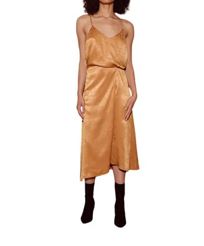 LUCY PARIS ROWAN TWIST DRESS IN CARAMEL