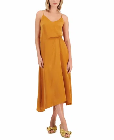 LUCY PARIS ROWAN TWIST DRESS IN CARAMEL