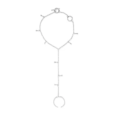 LUCY QUARTERMAINE WOMEN'S STERLING SILVER MULTI DROP HAND CHAIN