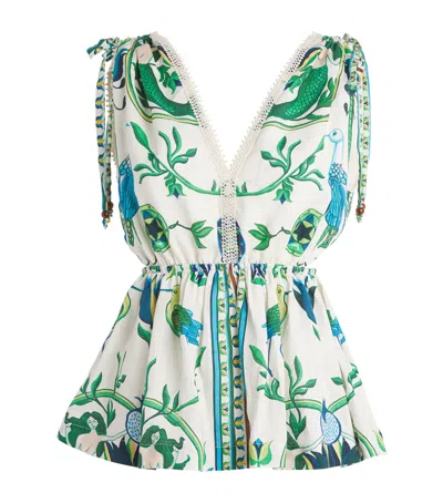 LUG VON SIGA LINEN PRINTED VIKTORIA TOP