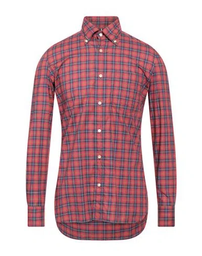 LUIGI BORRELLI NAPOLI LUIGI BORRELLI NAPOLI MAN SHIRT RED SIZE 15 ¾ COTTON