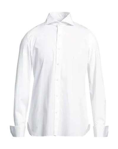 LUIGI BORRELLI NAPOLI LUIGI BORRELLI NAPOLI MAN SHIRT WHITE SIZE 15 COTTON