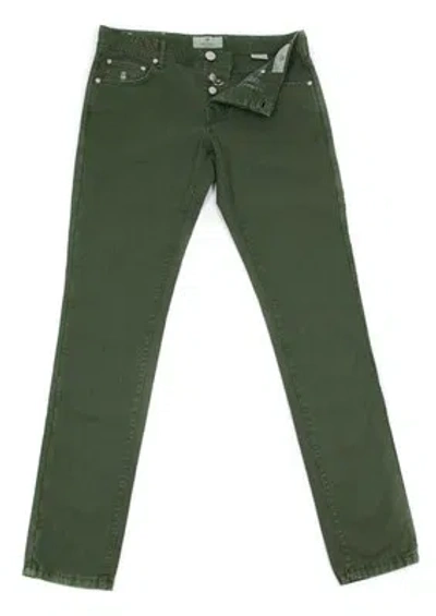 LUIGI BORRELLI NEU LUIGI BORRELLI GRÜN SOLID HOSE - SUPER SLIM - 33/49 - (CARSS40510562)