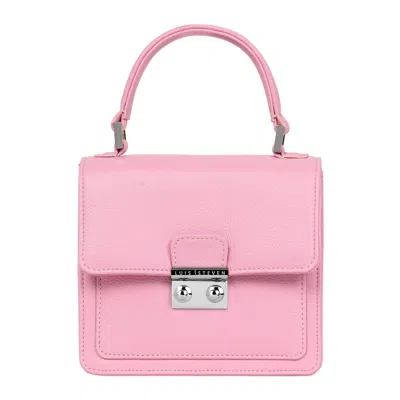 LUIS STEVEN WOMEN'S MADIE TOP HANDLE - PINK PEBBLE LEATHER