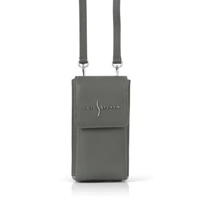 LUIS STEVEN WOMEN'S SMARTPHONE POUCH - GREY PEBBLE
