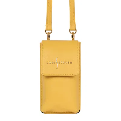 LUIS STEVEN WOMEN'S SMARTPHONE POUCH - YELLOW PEBBLE