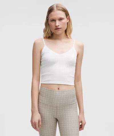 LULULEMON COTTON POINTELLE CROPPED CAMI TANK TOP