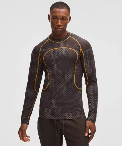 LULULEMON MEN'S JACQUARD TIGHT-FIT LONG-SLEEVE SHIRT