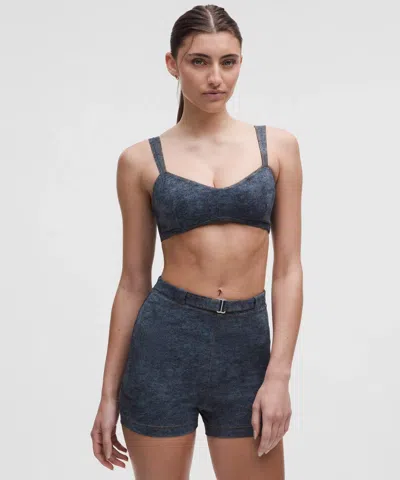 LULULEMON EVERLUX SWEETHEART BRA LIGHT SUPPORT, A/B CUP DENIM DREAMS SET