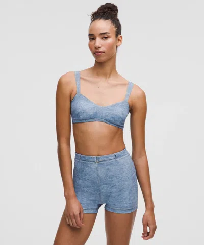LULULEMON EVERLUX SWEETHEART BRA LIGHT SUPPORT, A/B CUP DENIM DREAMS SET