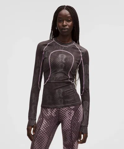 LULULEMON WOMEN'S JACQUARD TIGHT-FIT LONG-SLEEVE SHIRT