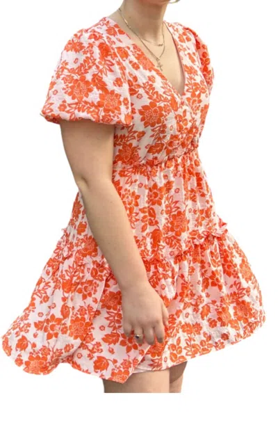LUMIERE SUNDAY BRUNCH MINI DRESS IN ORANGE