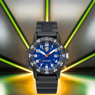 LUMINOX LUMINOX MEN'S WATCH BLUE DIAL ROUND QUARTZ BLACK SILICONE RUBBER STRAP 0323