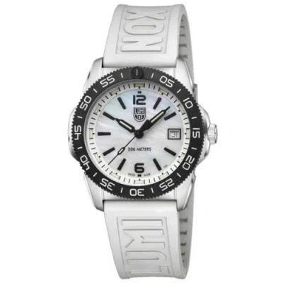 LUMINOX LUMINOX MEN'S WATCH PACIFIC DIVER RIPPLE QUARTZ WHITE RUBBER STRAP 3128.M.SET