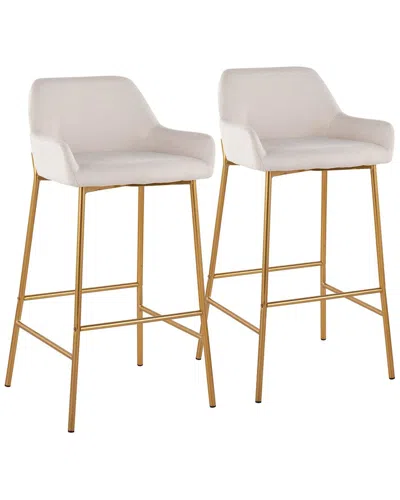 LUMISOURCE LUMISOURCE SET OF 2 DANIELLA FIXED-HEIGHT BAR STOOLS