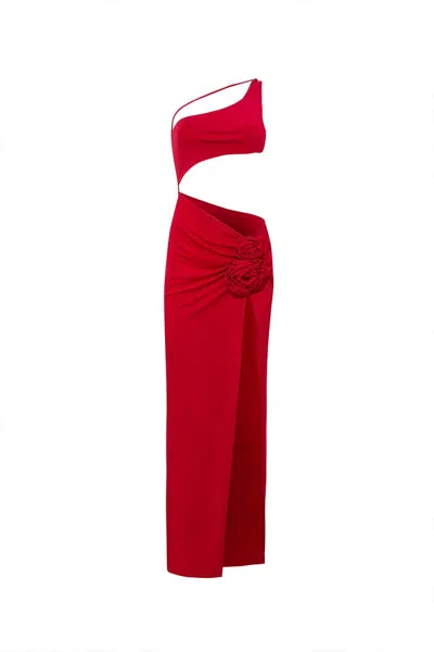 LUNA B WOMEN'S RED LONG FLAME DRESS – FUCHSIA