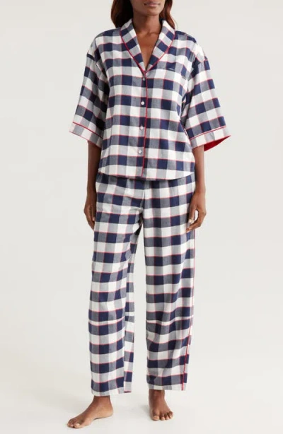 LUNYA LUNYA CHECK COTTON & MODAL FLANNEL PAJAMAS