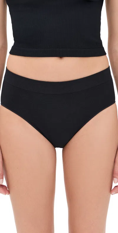 LUNYA SEAMLESS MODAL HIPSTER BRIEFS IMMERSED BLACK