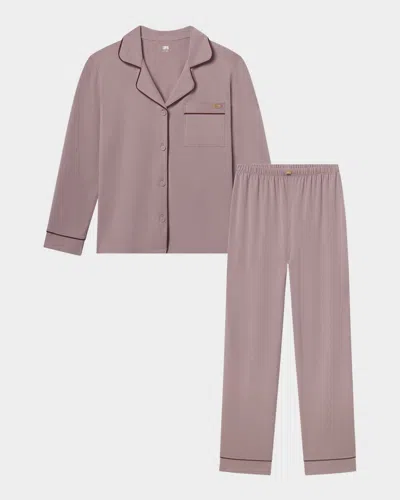 LUNYA SLUMBERKNIT ESSENTIAL BUTTON-DOWN PAJAMA SET