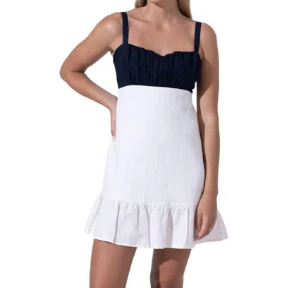 LUSANA REECE LINEN MINI DRESS IN CREAM