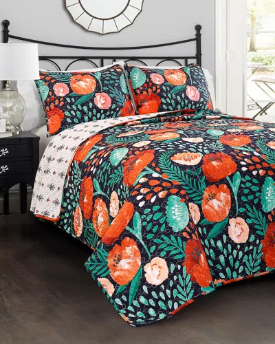 LUSH DECOR LUSH DECOR POPPY GARDEN QUILT SET