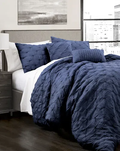 LUSH DECOR LUSH DECOR RAVELLO PINTUCK COMFORTER SET
