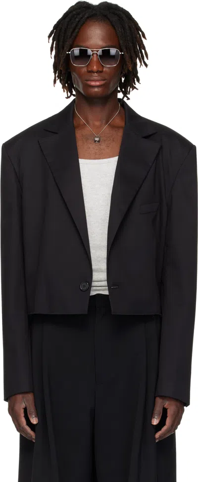 LU'U DAN BLACK SLASHED BLAZER