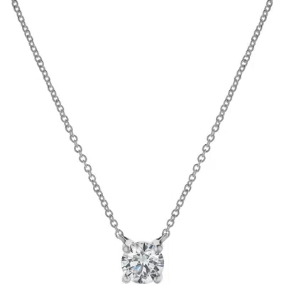 LUVMYJEWELRY LUVMYJEWELRY APOLLO 14K WHITE GOLD ROUND LAB GROWN DIAMOND PENDANT