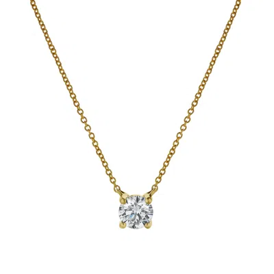 LUVMYJEWELRY APOLLO 14K YELLOW GOLD ROUND LAB GROWN DIAMOND PENDANT - 0.50 CTW