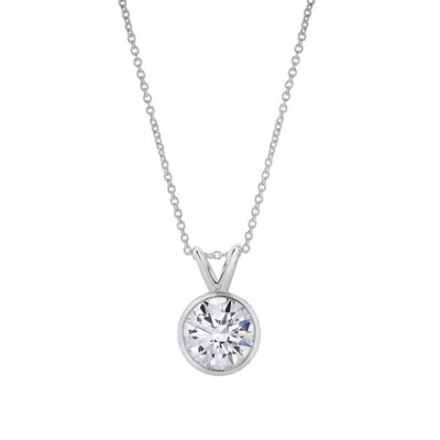 LUVMYJEWELRY ASTRAL 14K GOLD ROUND LAB GROWN DIAMOND PENDANT - 2.01 CT