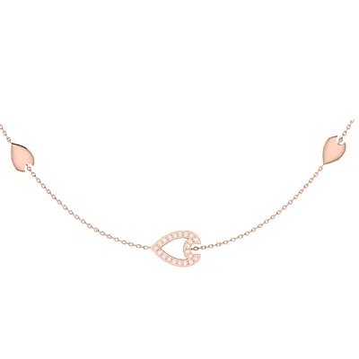 LUVMYJEWELRY AVANI RAINDROP LAYERED STERLING SILVER DIAMOND NECKLACE