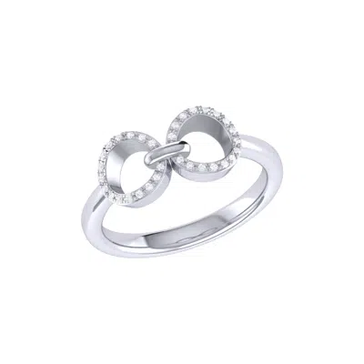 LUVMYJEWELRY BINOCULARS INFINITY STERLING SILVER DIAMOND RING