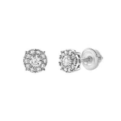 LUVMYJEWELRY BLAZERS M 14K GOLD DIAMOND STUD EARRINGS - 0.35CT.