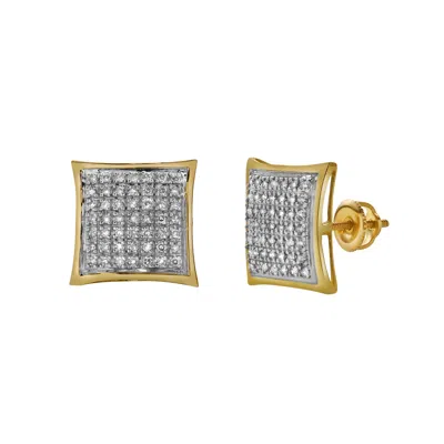 LUVMYJEWELRY BROTAR 10K YELLOW GOLD DIAMOND UNISEX EARRINGS - 0.26 CTS