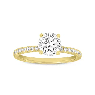 LUVMYJEWELRY CERTIFIED ROUND SHAPE LAB GROWN DIAMOND (1.20 CTW) RING IN 14K YELLOW GOLD