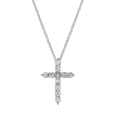 LUVMYJEWELRY DIVINE 10K GOLD CROSS DIAMOND PENDANT - 0.25 CTW