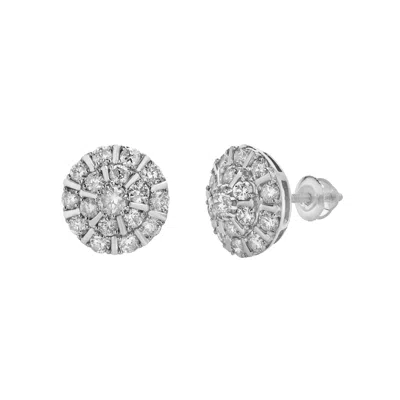 LUVMYJEWELRY HADRIANUS 10K GOLD DIAMOND UNISEX EARRINGS - 1.37 CTS