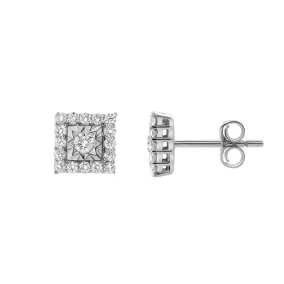 LUVMYJEWELRY LEGATUM 10K GOLD DIAMOND UNISEX EARRINGS - 0.34 CTS
