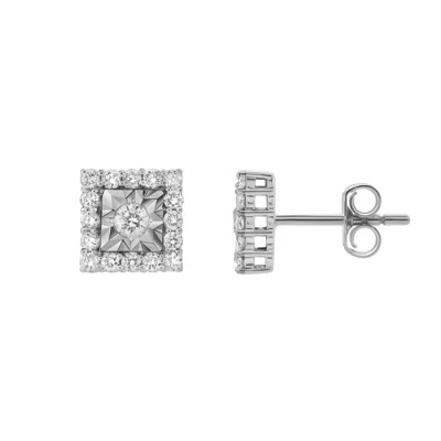 LUVMYJEWELRY LEGATUM 10K GOLD DIAMOND UNISEX EARRINGS - 0.49 CTS