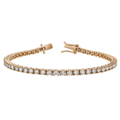 LUVMYJEWELRY LMJ 10K ROSE GOLD UNISEX DIAMOND TENNIS BRACELETS - 10.04 CARATS