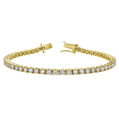 LUVMYJEWELRY LMJ 10K YELLOW GOLD UNISEX DIAMOND TENNIS BRACELETS - 8.4 CARATS